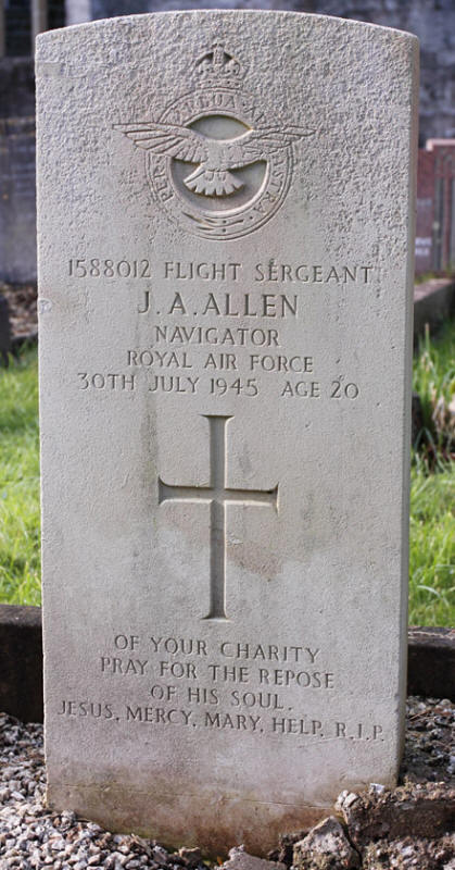 F/Sgt John Alban Allen<br /><br /><br />died on active duty - 30.7.1945